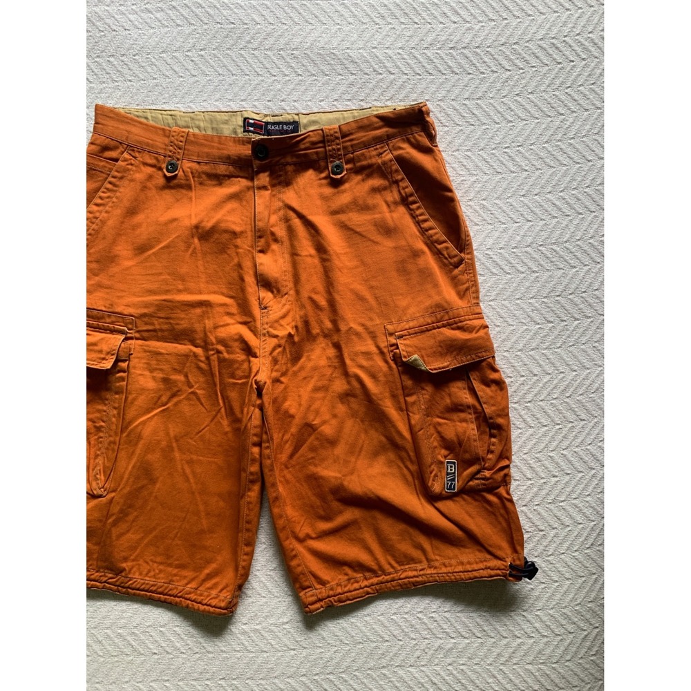 VTG Y2K Cargo Shorts Bugle Boy Size 36 Burnt Orange Baggy 90s Skater Grunge dope